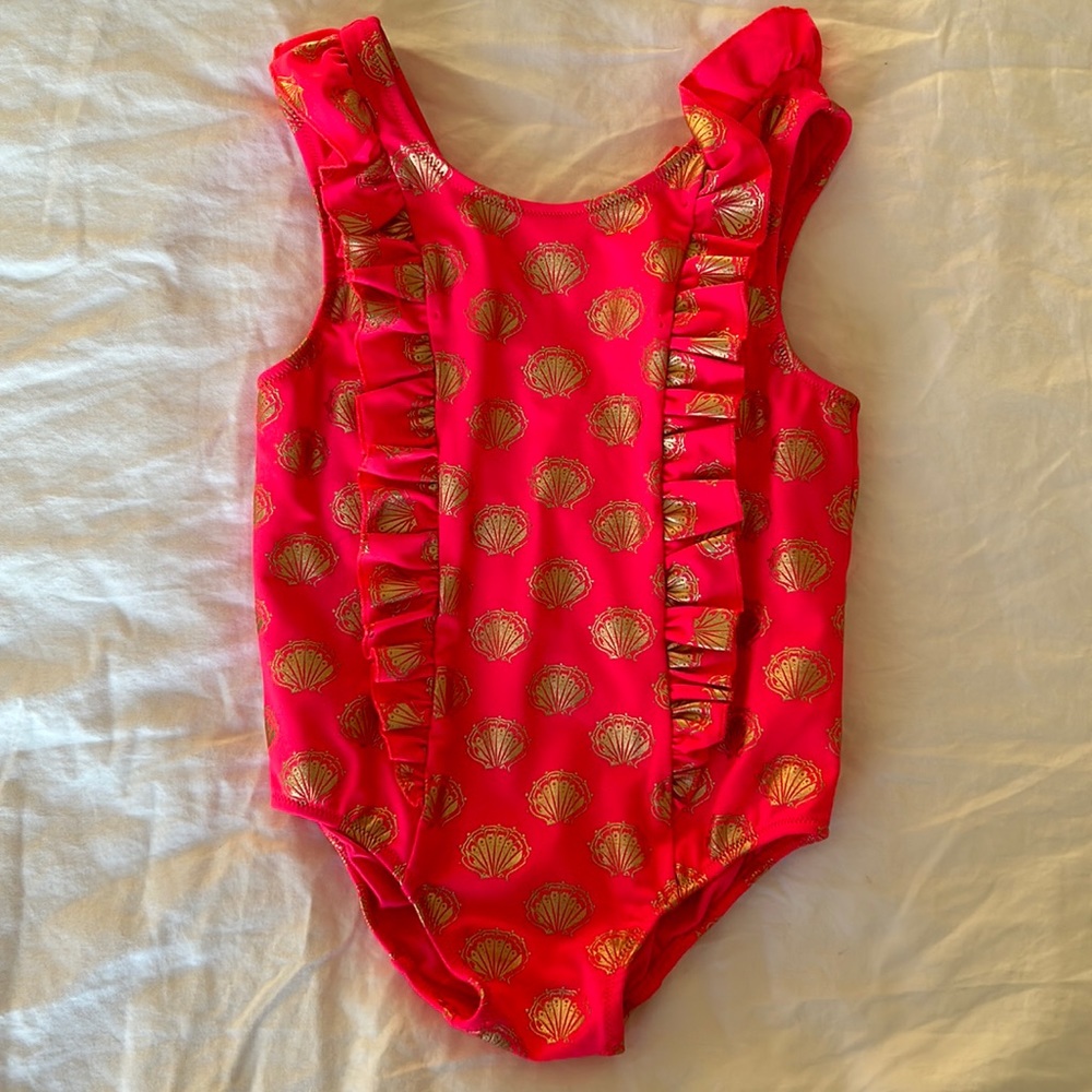 EGG toddler girl ruffled swimsuit